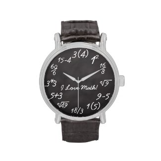 Funny Math Geek Wrist Watches
