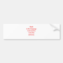 funny math joke bumper sticker