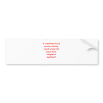 funny math joke bumper sticker