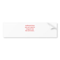funny math joke bumper stickers