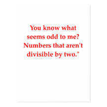 funny math joke postcard