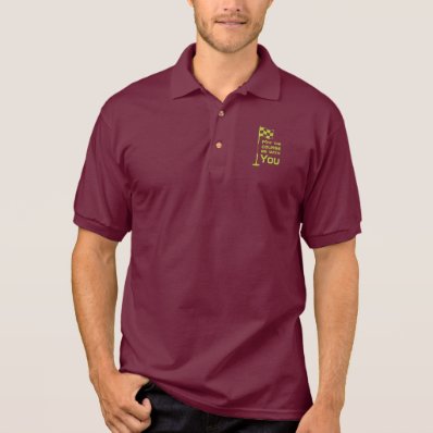 Funny May the Course be with you Golf Golfing Polo T-shirt