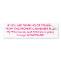 Funny Menopause Bumper Sticker bumper stickers