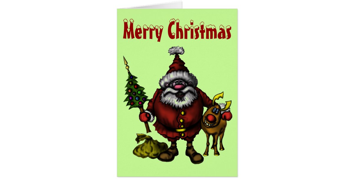 Funny Merry Christmas card design | Zazzle