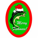 funny Merry Fishmas Christmas photo sculptures