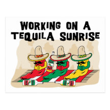 Funny Mexican Tequila Sunrise Post Cards