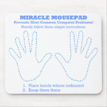 Funny Miracle Computer Mousepad by Swisstoons Funny Miracle Computer Mousepad