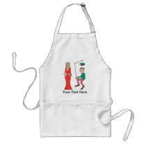 Funny Mistletoe Stalker aprons