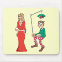 Funny Mistletoe Stalker mousepads
