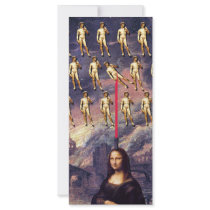 Funny Mona Lisa & David Rack Card Template