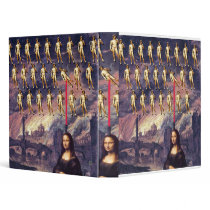 Funny Mona Lisa Gamer Binder