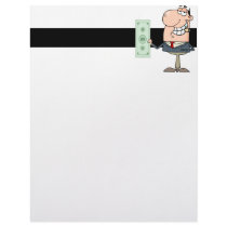 funny money hungry rich businessman cartoon letterhead