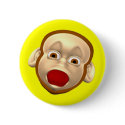 Funny Monkey Birthday Button