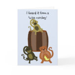 Funny Monkey Birthday Greeting Cards