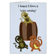 Funny Monkey Birthday Greeting Cards