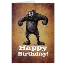 Funny Monkey Custom Gorilla Happy Birthday Card