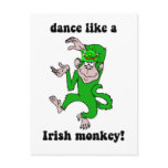Funny monkey St Patrick's Day Postcard