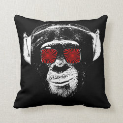 Funny monkey throw pillow