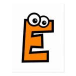 Funny Monogram Letter E Post Card
