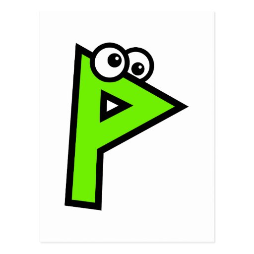 Funny Monogram Letter P Postcard Zazzle