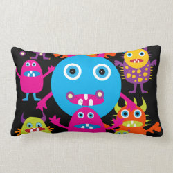 Funny Monster Bash Cute Creatures Party Pillows