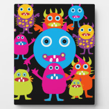 Funny Monster Bash Cute Creatures Party Display Plaque