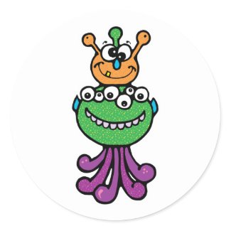 Funny Sticker Designs on Unique Monster Stickers You Can Personalize