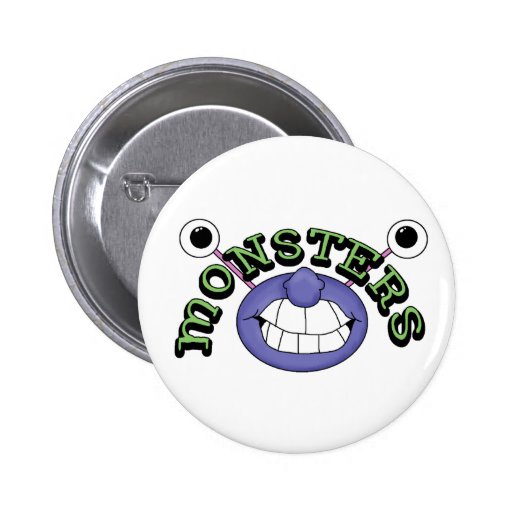 Funny Monsters Mouth Pin Button