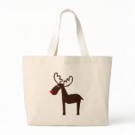Funny moose elk canvas bag