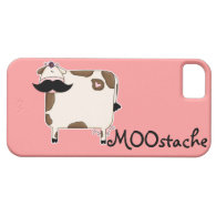 funny MOOstache mustache cow iPhone 5 Case