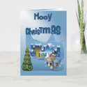 Funny Mooy Christmas Cow Card card
