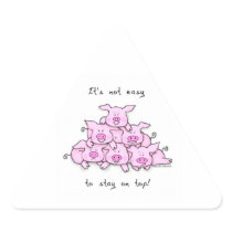 Funny / Motivational Pig Pyramid  Sticker