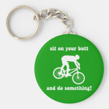 Funny mountain biking key chains