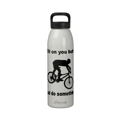 funny mountain biking reusable water bottles