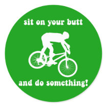 Funny mountain biking sticker