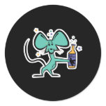 funny mouse drunk on tequila stickers