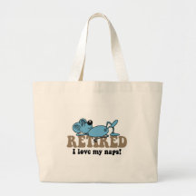 Funny mouse napping retirement tote bags