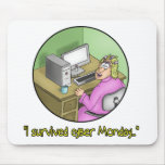 Funny Mouse pads: Survived Cyber Monday