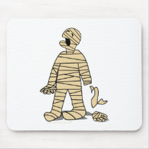 Funny Mummy Broken Hand Halloween Mousepads