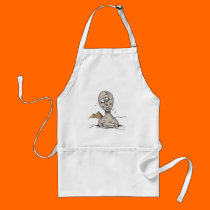 funny mummy popping out aprons