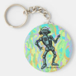 Funny music robot keychain design