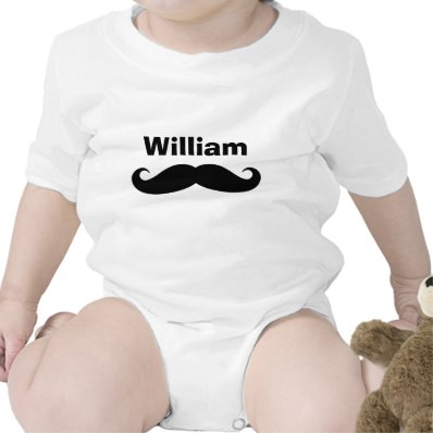 Funny mustache baby t shirt for infants