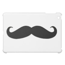 FUNNY MUSTACHE | BLACK iPad MINI CASE