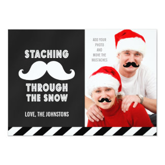 FUNNY MUSTACHE CUSTOMIZABLE HOLIDAY GREETING CARD PERSONALIZED ...