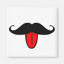 Funny mustache fridge magnets