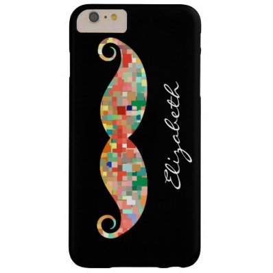 Funny Mustache Mosaic Pattern Barely There iPhone 6 Plus Case
