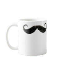 funny mustache mug