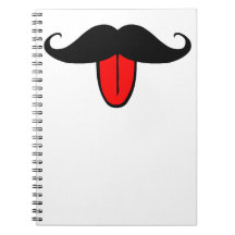 Funny mustache notebooks