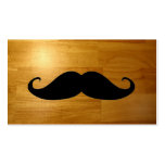Funny Mustache on Shiny Wood Texture Background Business Cards