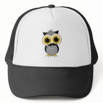 funny mustache owl mesh hats